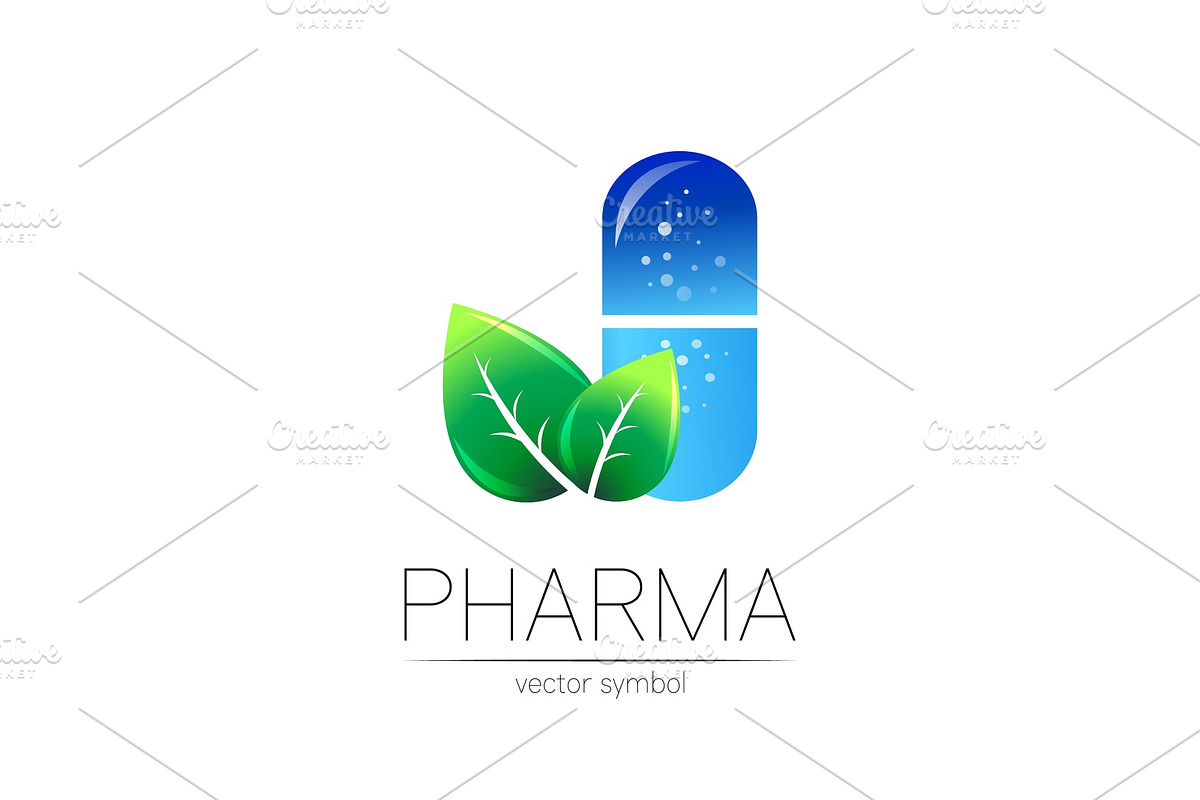 Pharmacy vector symbol with green in Objects - product preview 8