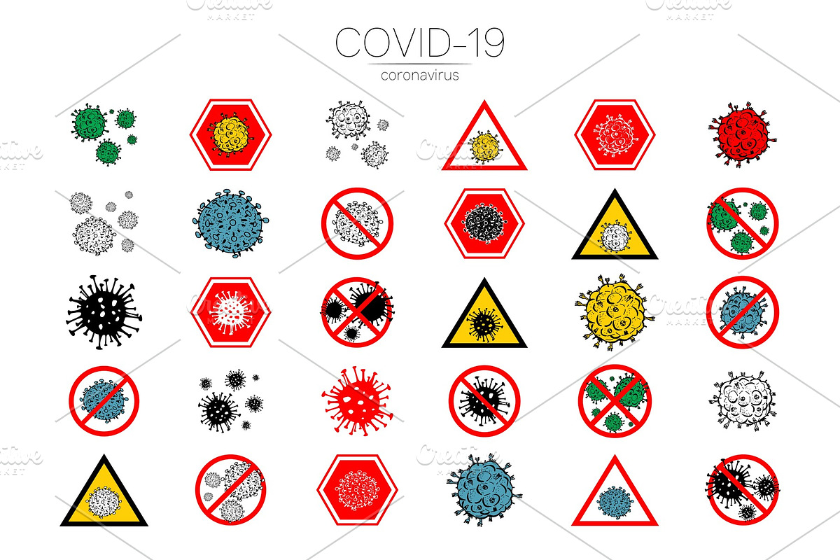 Set of 30 2019-nCoV bacteria in Objects - product preview 8