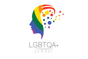 Vector LGBTQA symbol. Pride flag