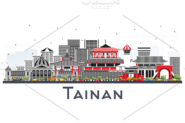 Tainan Taiwan City Skyline