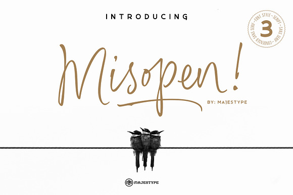 Misopen + Bonus 2 Font in Script Fonts - product preview 13