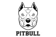 Pitbull head mascot
