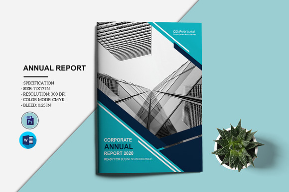 Annual Report Template V956 in Brochure Templates - product preview 10
