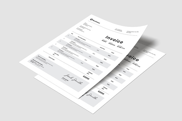 Simple Invoice Template in Stationery Templates - product preview 1