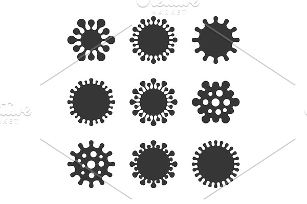 Coronavirus Icons Set. Virus Symbols