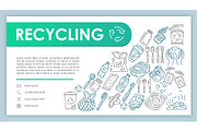 Recycling web banner, business card
