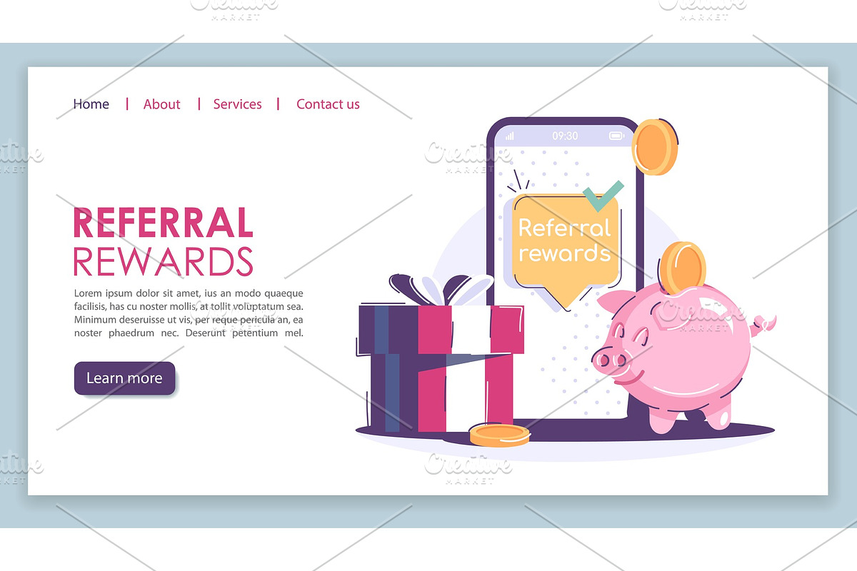 Referral rewards program in Business Card Templates - product preview 8