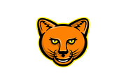 Smiling Puma Head Mascot