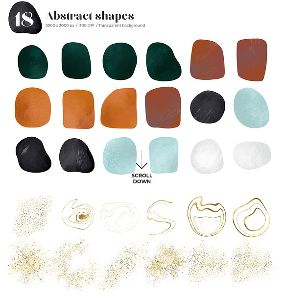 Terracotta & Gold Abstract Graphics in Objects - product preview 1