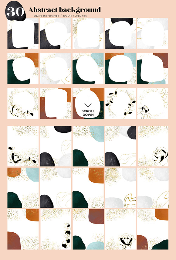 Terracotta & Gold Abstract Graphics in Objects - product preview 4