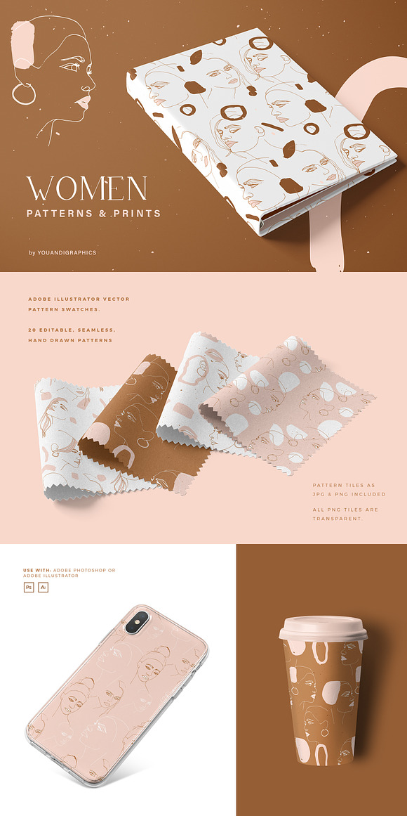 Neutrals - Seamless Patterns Bundle in Patterns - product preview 1