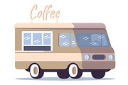 Coffee street truck illustration
