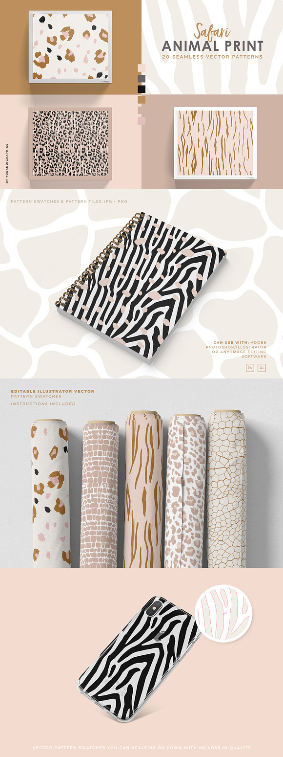 Neutrals - Seamless Patterns Bundle in Patterns - product preview 3