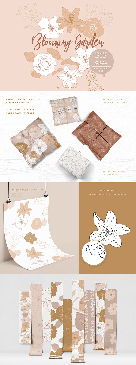 Neutrals - Seamless Patterns Bundle in Patterns - product preview 6