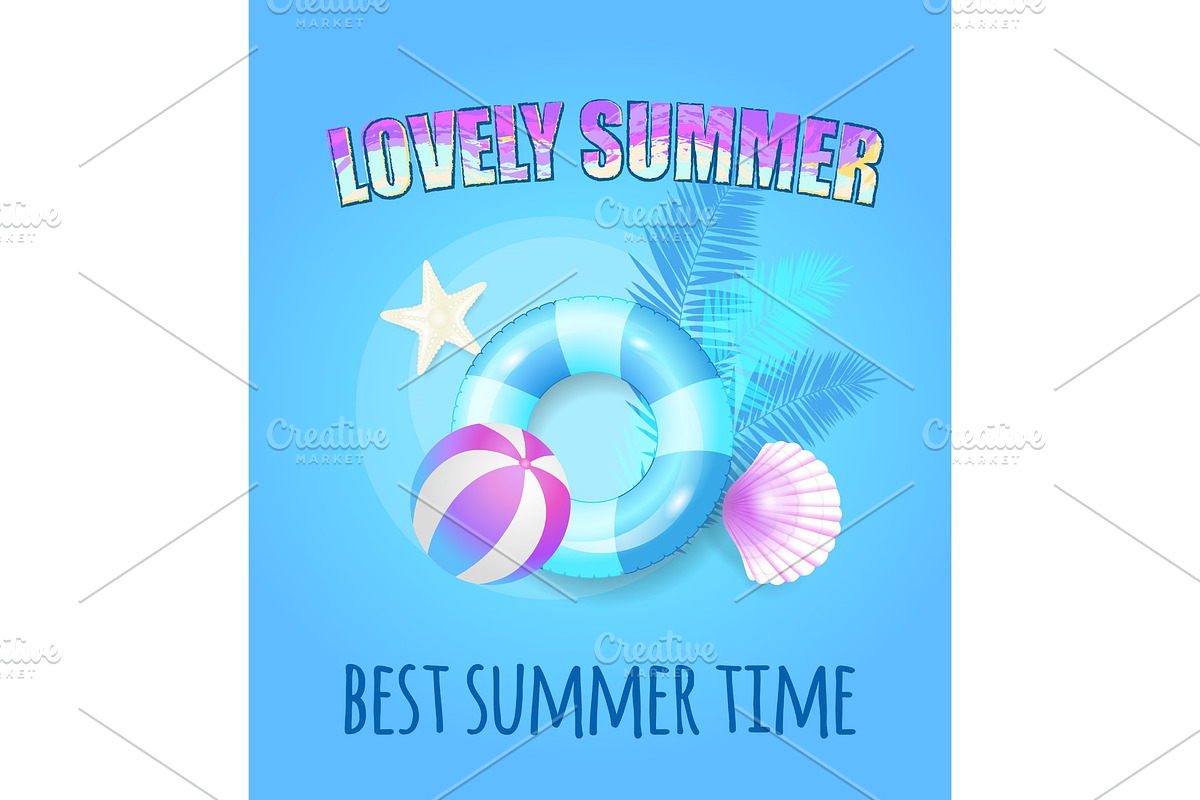 Lovely Summertime Banner Vector in Objects - product preview 8