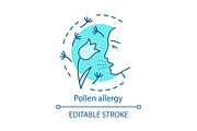 Pollen allergy concept icon