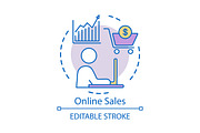 Online sales concept icon