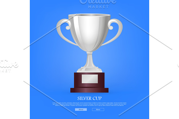 Silver Cup on Big Base with Light