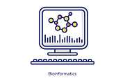 Bioinformatics white color icon