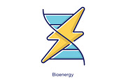 Bioenergy yellow color icon