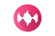 Abstract fluid waveforms pink icon