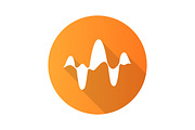 Overlapping curves, waves icon