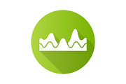 Overlapping waves green icon