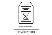 DNA microarray linear icon
