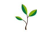 Tree icon with green leaves - eco
