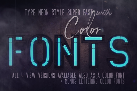 Futuristic Neon 3D Lettering in Graphics - product preview 8