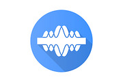 Overlapping waves blue icon