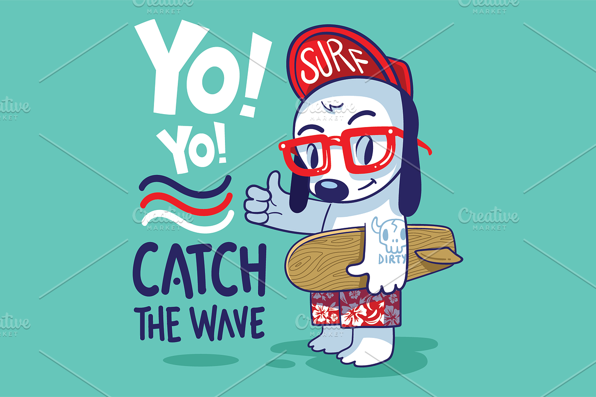 Catch the wave! in Illustrations - product preview 8