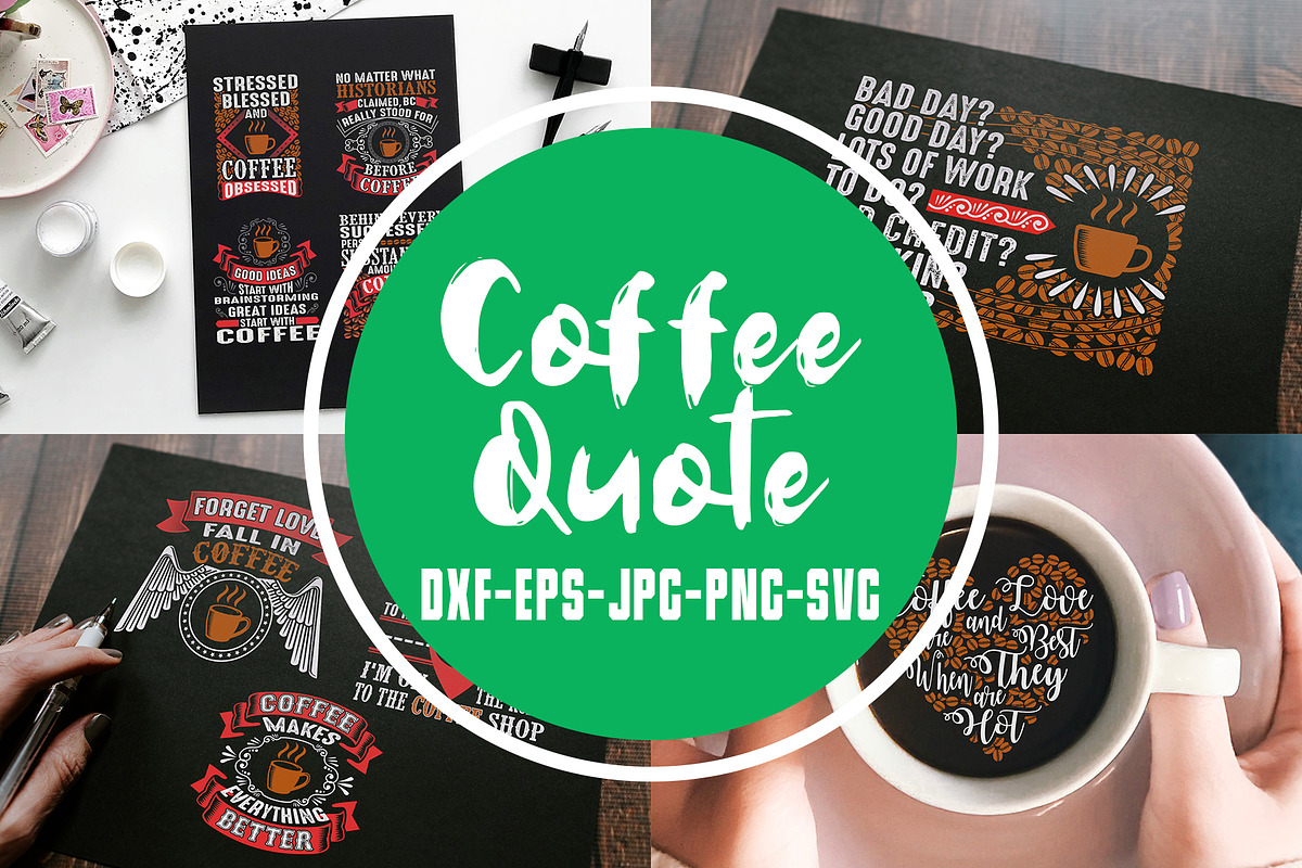 Coffee Quotes SVG Cutting Vol 4 in Illustrations - product preview 8