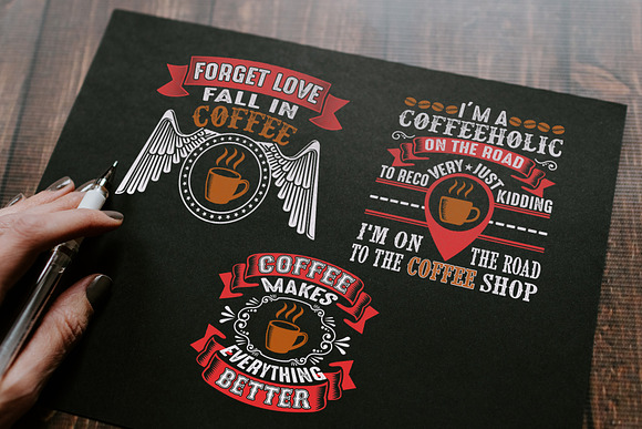 Coffee Quotes SVG Cutting Vol 4 in Illustrations - product preview 3