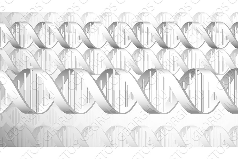 DNA Double Helix Molecule Background in Illustrations - product preview 8