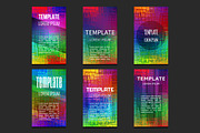 Set of colorful vector templates