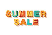 Summer sale vector typography