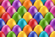 Easter pattern with colorful eggs