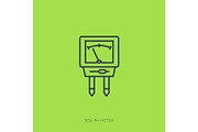 Vector outline icon of hydroponic
