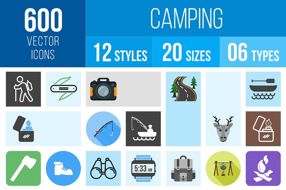600 Camping Icons