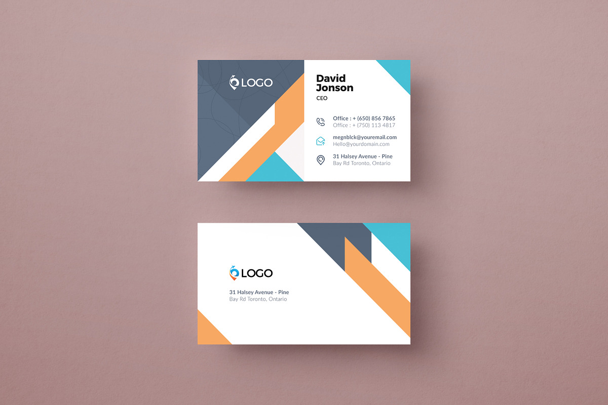 Modern Business Card Template in Business Card Templates - product preview 8