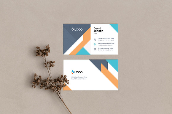 Modern Business Card Template in Business Card Templates - product preview 3