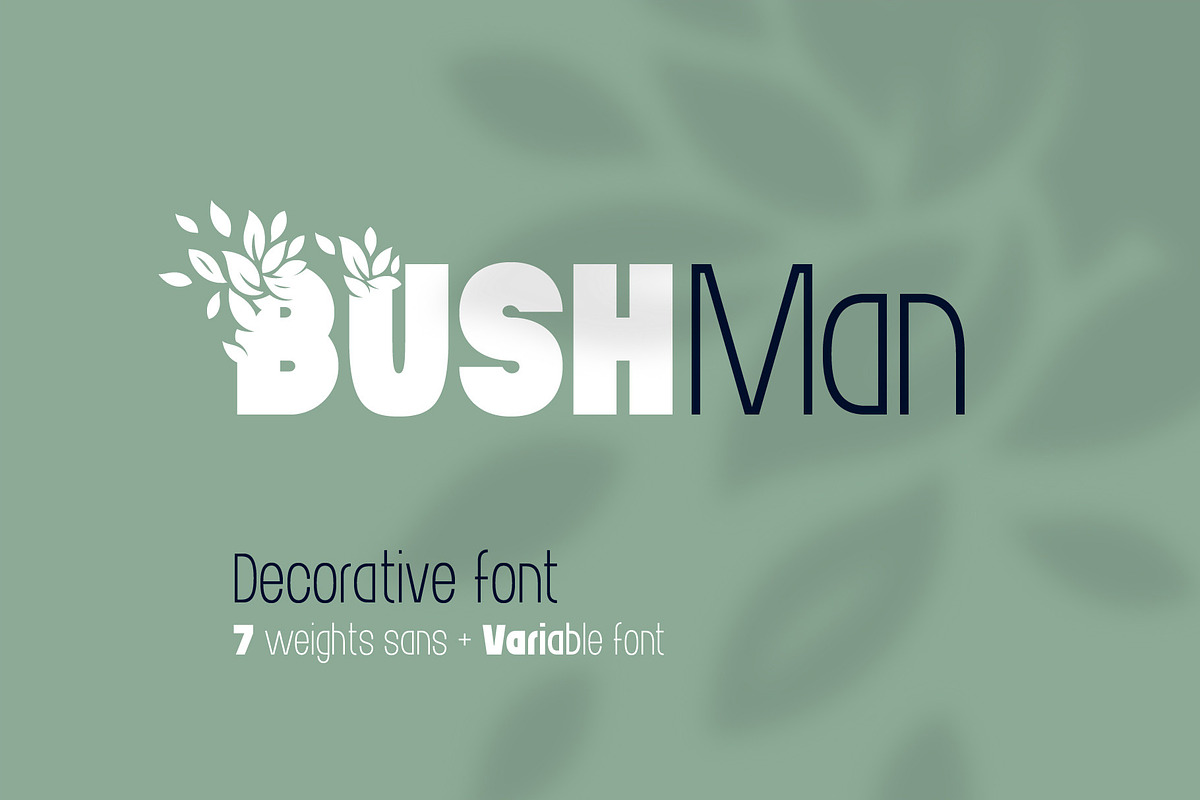Bushman font set in Sans-Serif Fonts - product preview 8