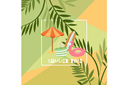 Summer time exotic travel poster