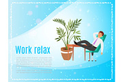 Work and relax banner with
