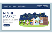 Night market landing page