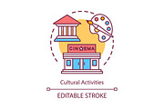 Cultural activities concept icon