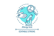 Allergy test concept icon