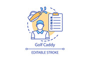 Golf caddy concept icon