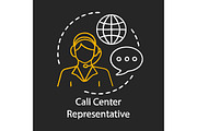 Call center representative icon